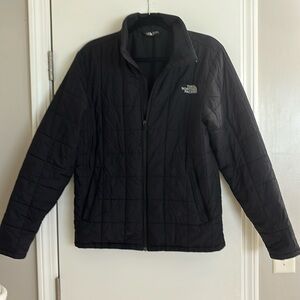 Men’s small North Face quilted jacket in black